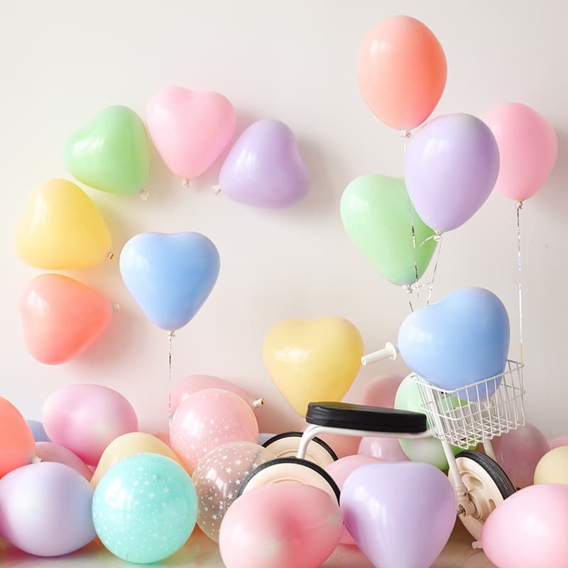 12 tommers hjerte lateksballonger