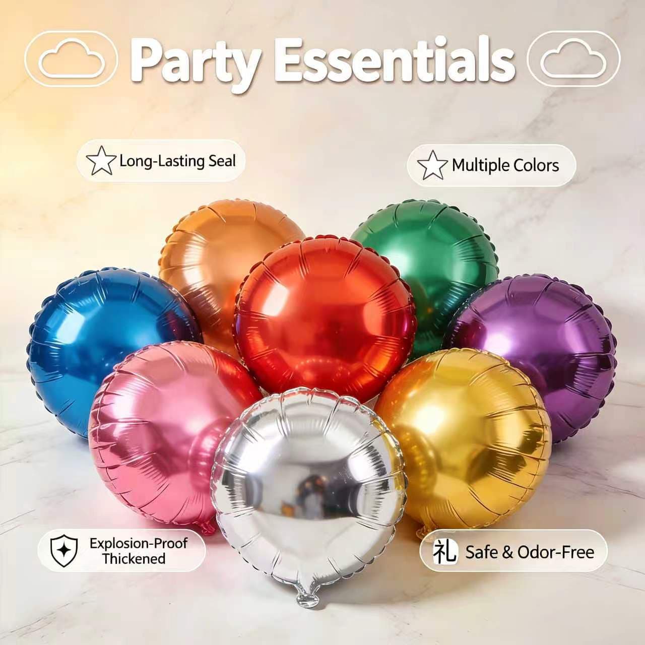18 tommer runde folie mylar ballonger
