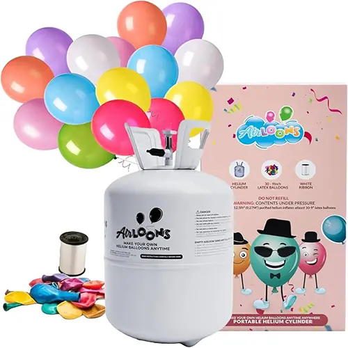 Kan lateksballonger fylles med helium for å flyte
