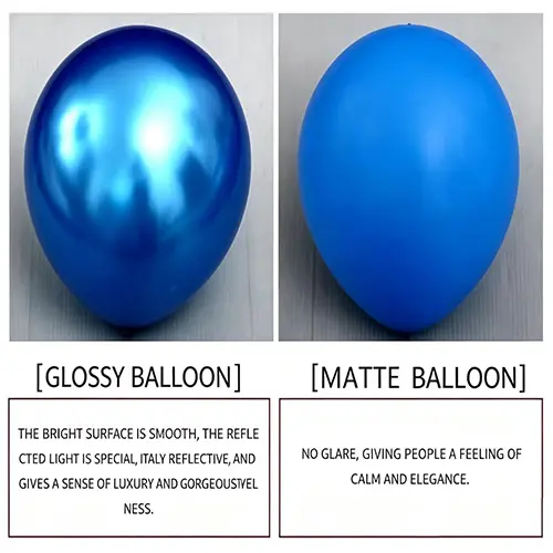 Matte vs blanke lateksballonger