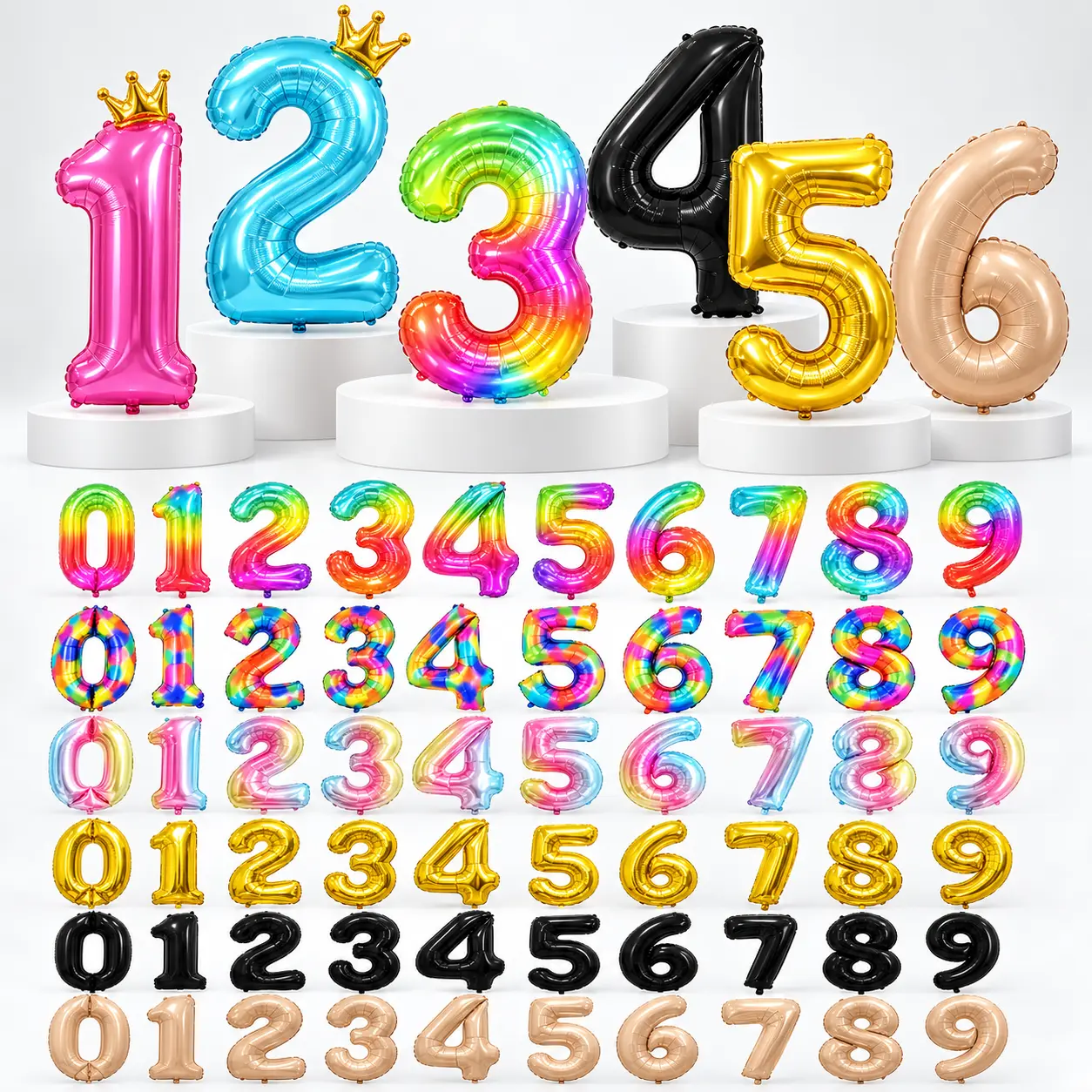 Antall folieballonger engros: Velger 16, 32 og 40 tommer