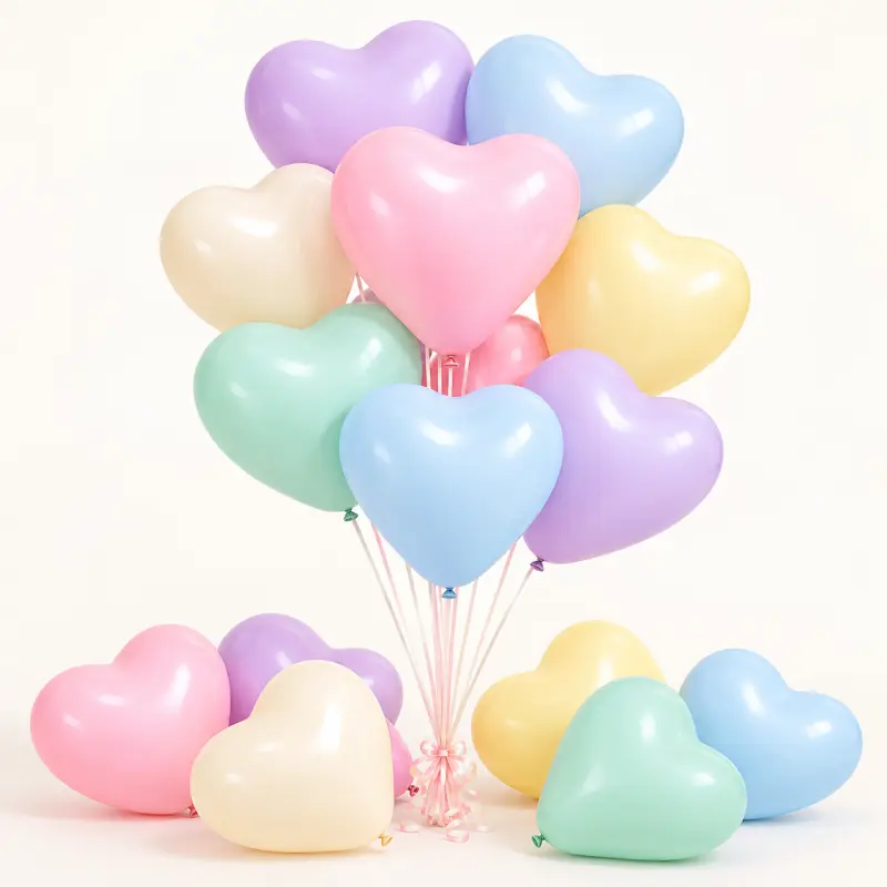 5 tommers hjerte lateksballonger