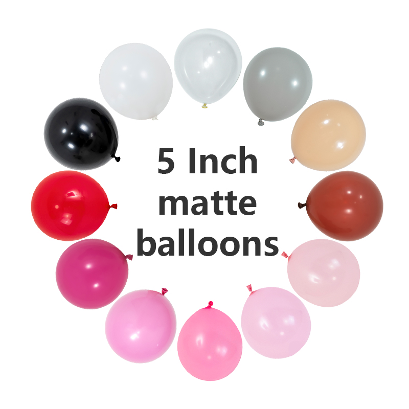 5 tommers matte lateksballonger