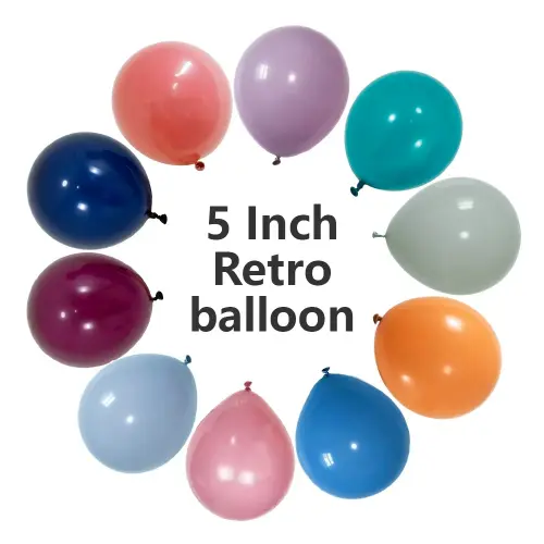 5 tommers retro lateksballonger