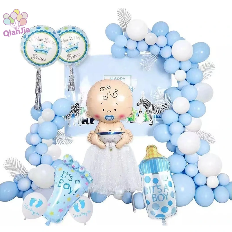 Baby Shower Balloon Arch Garland Kit med folieballong