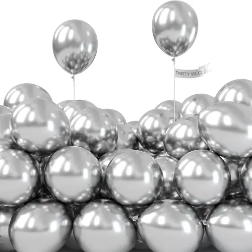 Krom sølv ballonger