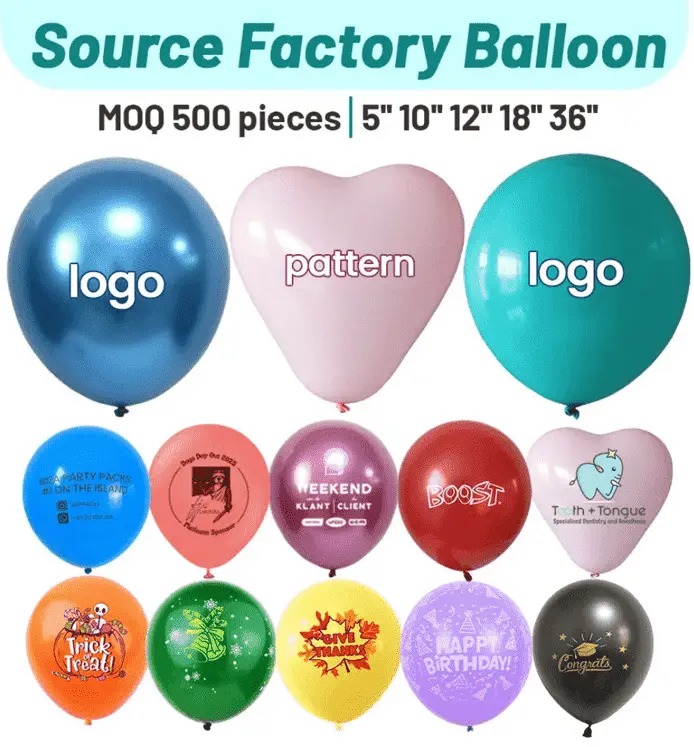 Egendefinerte lateksballonger med logo