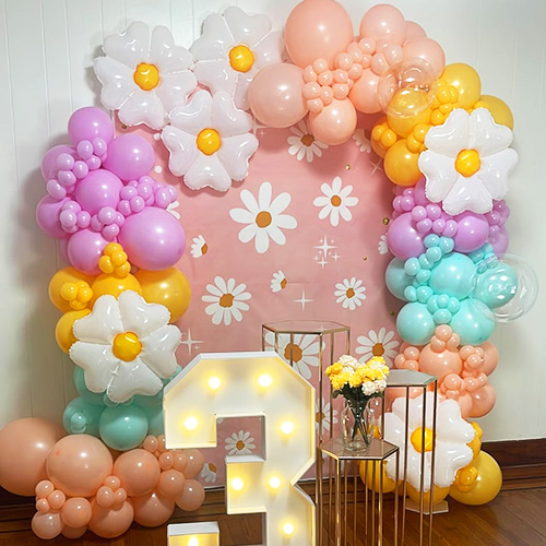 Daisy Balloon Arch Garland Kit