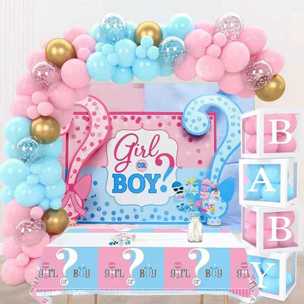 Gender Reveal ballong Garland-sett