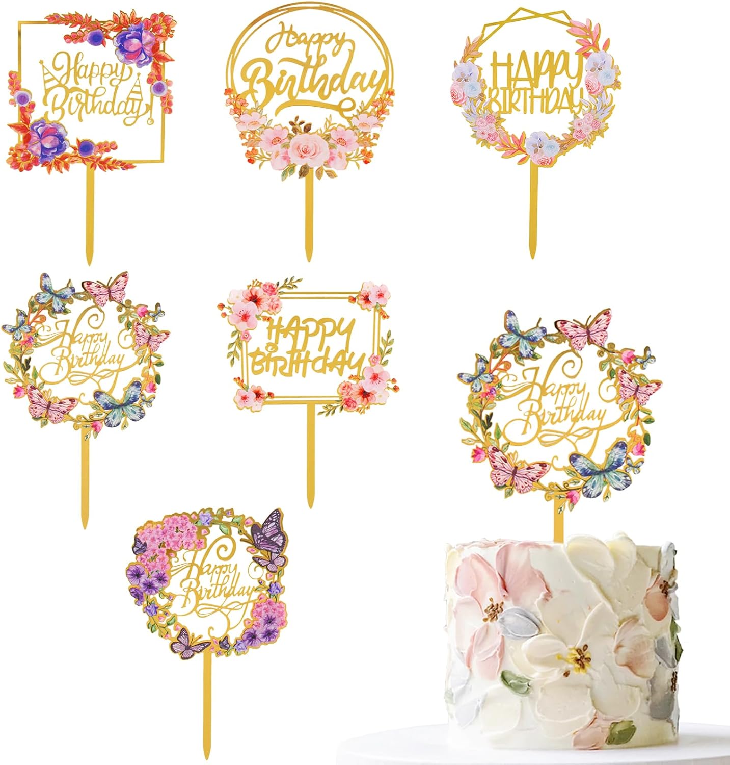 Gratulerer med bursdagskake toppers