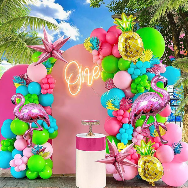 Hawaiian Theme Balloon Garland-sett