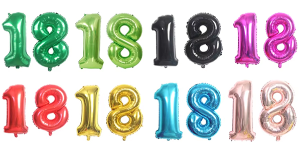 18th birthday foil balloon