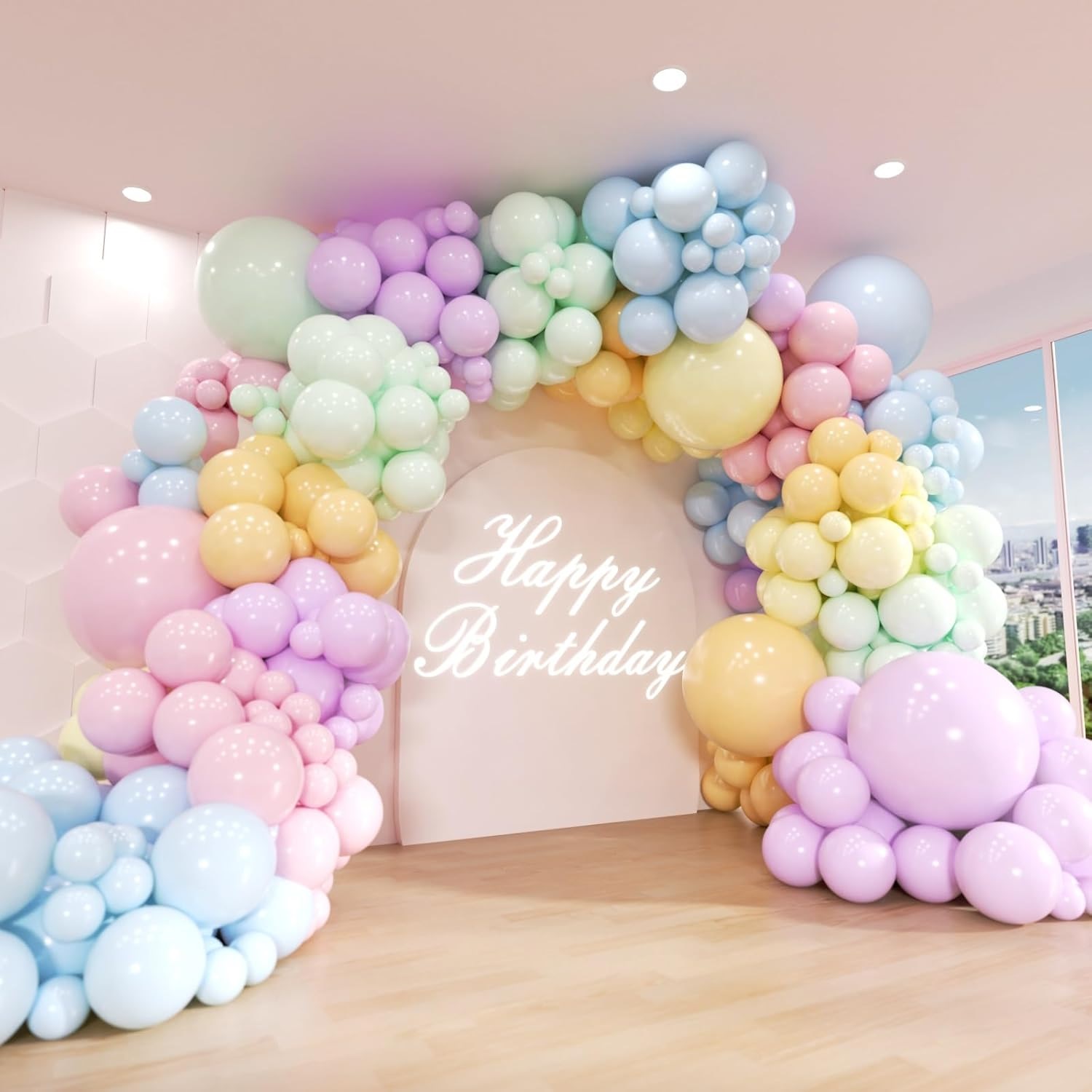Makronballonger Garland Arch