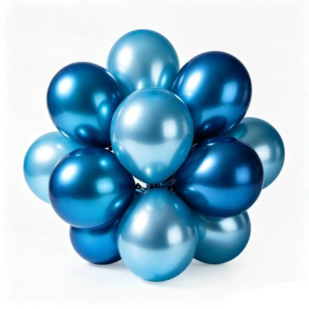 Metalliske blå ballonger