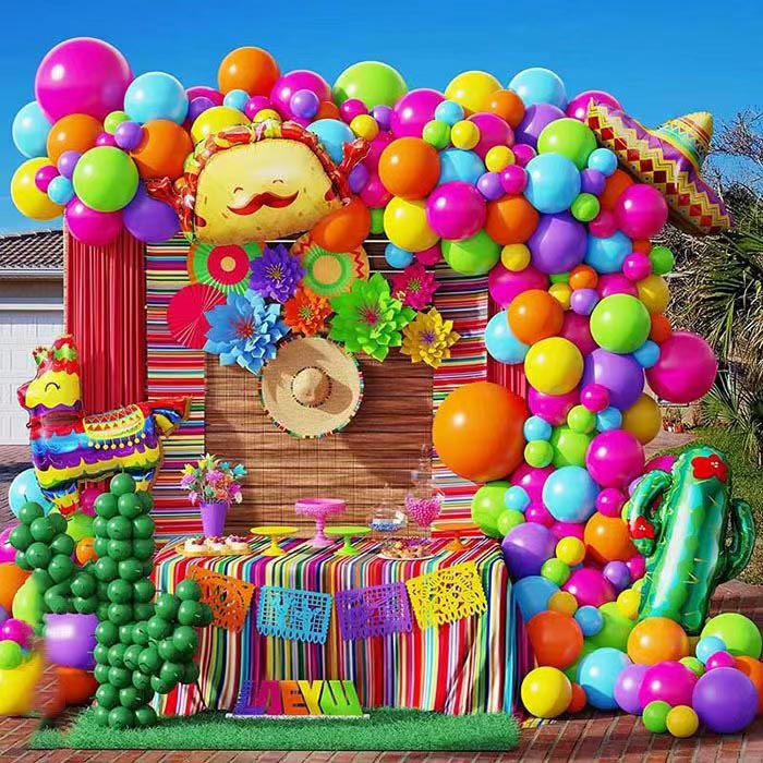 Meksikansk Fiesta Balloon Arch Garland Kit