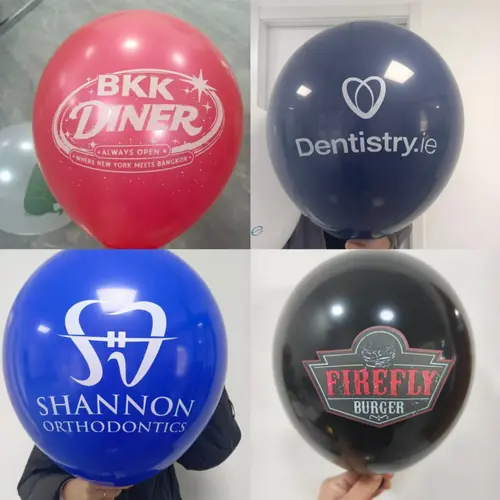 Logoballonger i flere farger