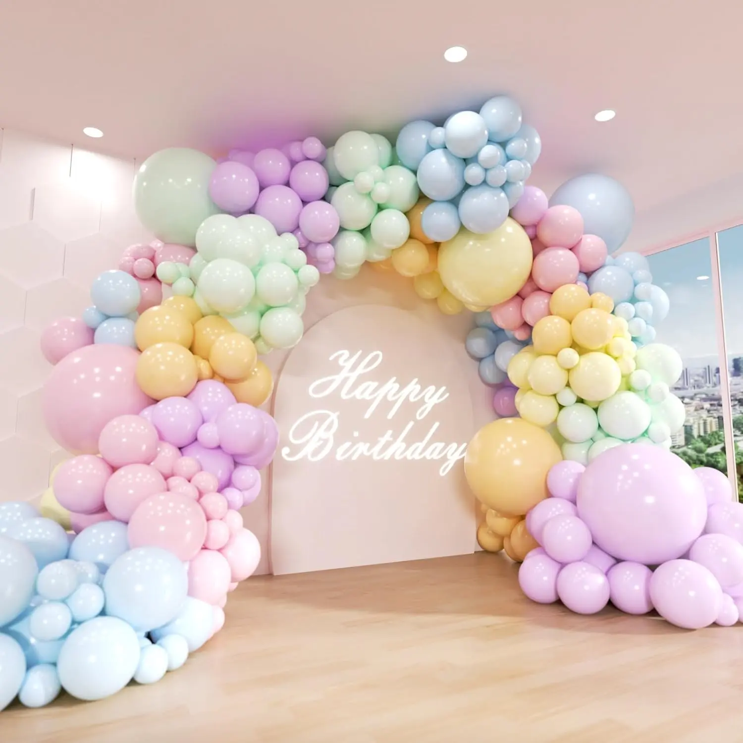 Pastell ballongbue
