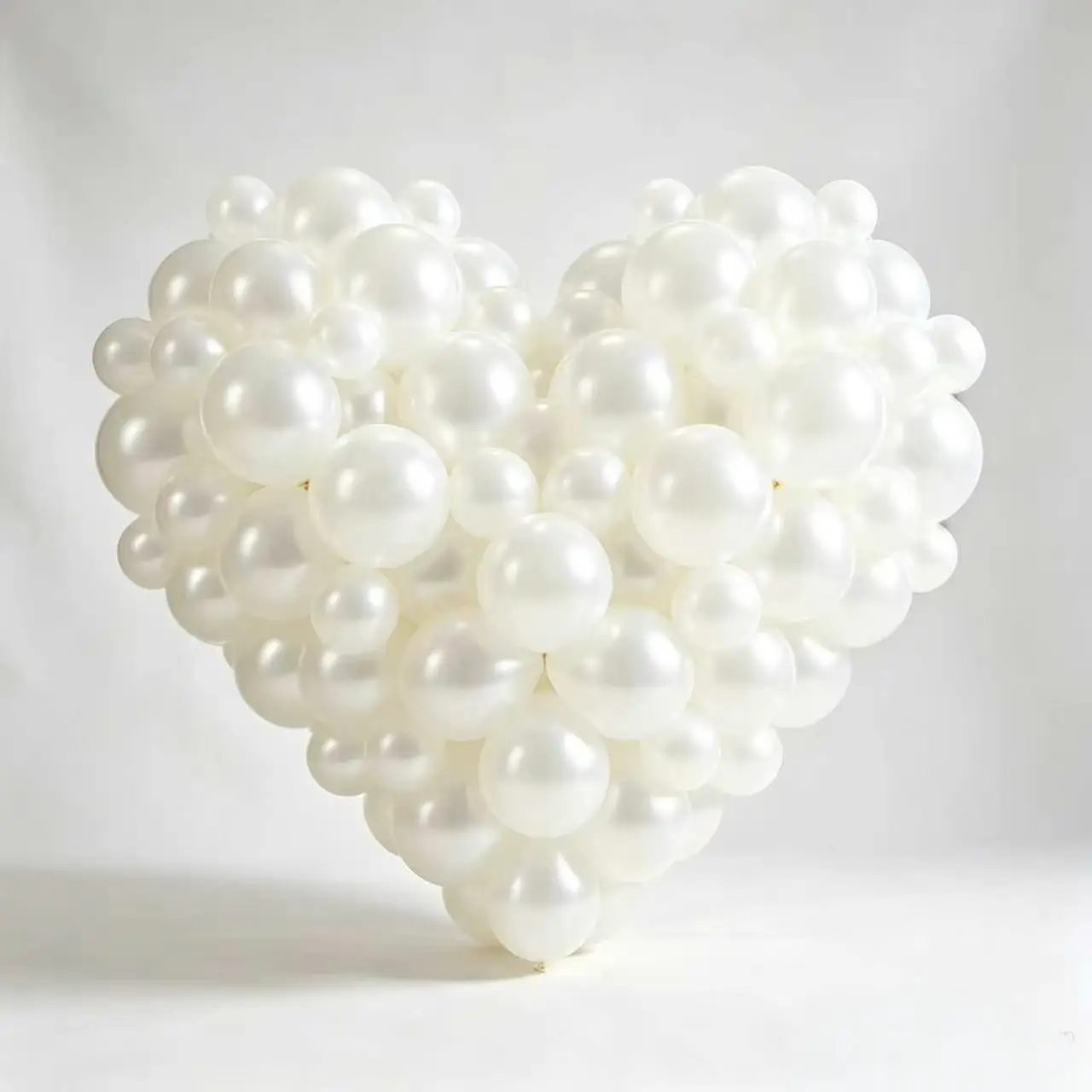 Perlehvite ballonger